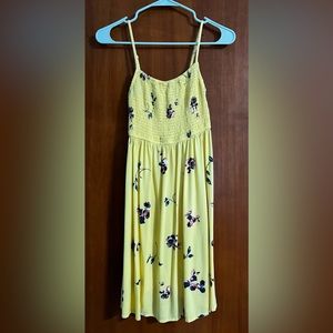 SO Yellow Floral Mini Dress Size Small